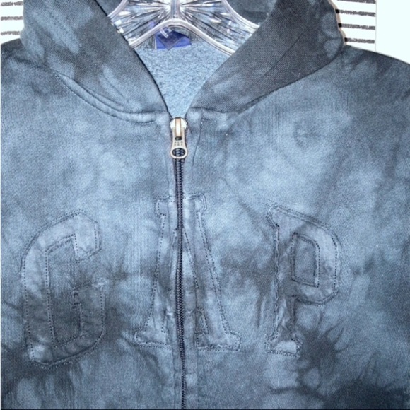 Gap Kids Boy’s Hoodie, Sweater full zipper-up | Blue Tie-dye | Size Medium (8) - Picture 3 of 5